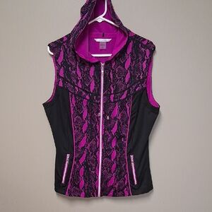 Peter Nygard Fuchsia Sleeveless Hoodie